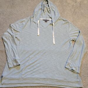 Women's Free Fly Long Sleeve Hoodie Size XL Light Blue